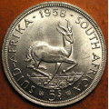 SA Union: 1958 Queen Elizabeth II Silver 5 Shillings * HIGH GRADE *