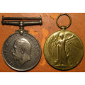 WW1 War War Victory Medal Pair to South African  Staff Nurse FCC Ross