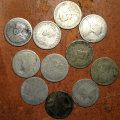 Eleven (x11) King George V Silver (80%) Sixpences - 27.9 gm