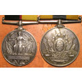 Group of 6 Medals: Queen's & Khedives Sudan; Boer War QSA & KSA; WWI War & Victory