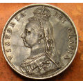 Great Britain: 1887 Queen Victoria Jubilee-Head Silver Half Crown Brooch Mounted