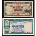 Hong Kong and Shanghai Bank 1973 $5 and 1981 $10