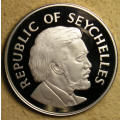 Seychelles: Proof Silver Crown (25 Rupees) for the Silver Jubilee of Queen Elizabeth II in 1977