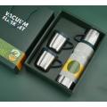 4 Piece Vacuum Thermos Insulated Stainless Steel Flask & Cup Gift Set 750ml