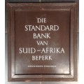 Vintage Standard Bank desk sign (40 x 44,5)