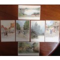 Vintage Postcards by Belgian artist Henri Cassiers - Circa 1910 (x6) - For the connoisseur collector