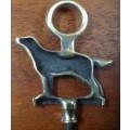 Vintage brass corkscrew - English setter