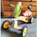 Little wooden toddler scooter