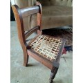 Sturdy vintage child/doll wooden riempies chair