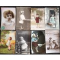 Vintage post cards/photograph - 12 images with children as theme