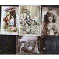 Vintage post cards/photograph - 12 images with children as theme