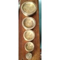 Set of Vintage Brass weights (X5)