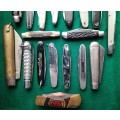 Collection of 21 vintage pocket knives