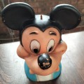 Vintage rubber Mickey Mouse money box / piggy bank / savings box