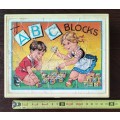 Vintage numbering/puzzle blocks (in original plastic case)