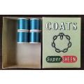 Vintage boxed Cotton thread / Coats Super Sheen (x 4)