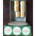 Vintage boxed Cotton thread / Coats Super Sheen (Golden Yellow x 6)