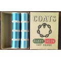 Vintage boxed Cotton thread / Coats Super Sheen (Blue x 8)