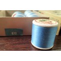 Vintage boxed Cotton thread / Coats Super Sheen (Blue x 8)