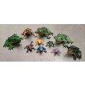 Vintage collection of plastic frogs (X10)