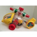 Vintage educational helicopter plastic toy