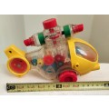 Vintage educational helicopter plastic toy