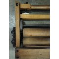 Antique mangle / wringer (heavy wooden framed)