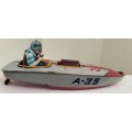 Vintage tin toy - power boat