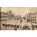 Vintage South African post card - Port Elizabeth - Market Square and main street