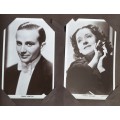 Vintage `Screen Star` post card album with 19 images