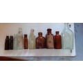 Collection of antique medical bottles