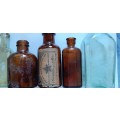 Collection of antique medical bottles
