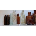 Collection of antique medical bottles