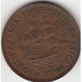 SA Union Bronze 1955 Half Penny AU