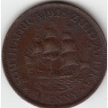SA Union Bronze 1928 1/2 Penny