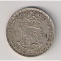 SA Union Silver 1934 Half Crown