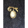 Costume Jewelry Golden Coloured Brooch