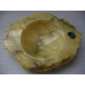 Vintage Genuine Alabaster Hand Carved Italian Made- Solid Ash Tray