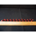 Costume Jewelry Black and Red Beaded Necklace