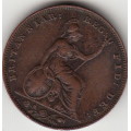 1858 Half Penny Young Head Queen Victoria Coin. Very Good Condition.