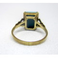 Vintage/Antique  Turquoise Stone Engagement Rings Rose Gold, 9ct with Makers Mark FJ.