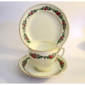 Vintage Royal Stafford English China Trio /Tea Cup Saucer Plate