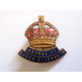 1937 King George VI/Queen Elizabeth enamel Crown Badge