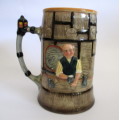 Vintage `Tony Weller` Character Sandland Ware Musical Porcelain Tankard. Spotless, 16 cm high.
