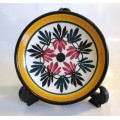 Colourfull Handpainted Small Display Plate. Marked. Spotless. 9cm diameter.