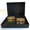 Vintage Gold Colored Cufflinks in Box.