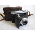 Vintage Voigtlander Perkeo I Camera 120 Roll Film Camera, Vaskar 75mm f/4.5 Lens in case.