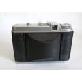 Vintage Voigtlander Perkeo I Camera 120 Roll Film Camera, Vaskar 75mm f/4.5 Lens in case.