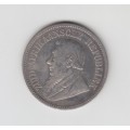 1895 ZAR 2 1/2 Shiiling Silver Coin