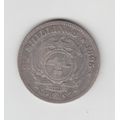 1895 ZAR 2 1/2 Shiiling Silver Coin